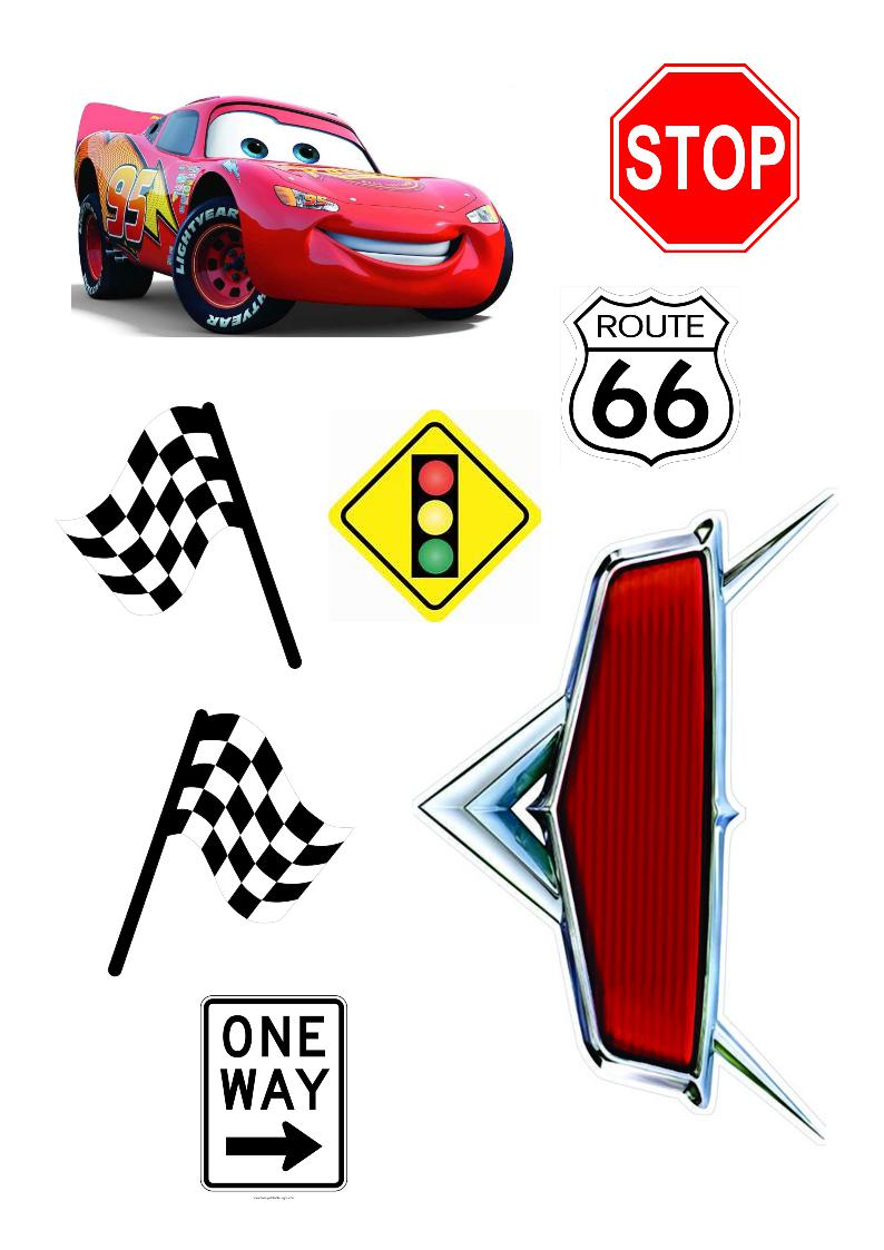 A DECOUPER CARS#1 impression alimentaire en sucre