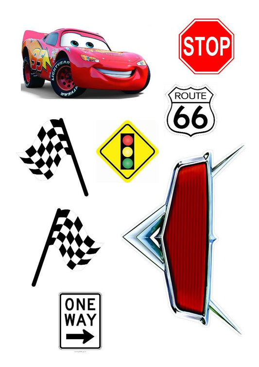 A DECOUPER CARS#1 impression alimentaire en sucre