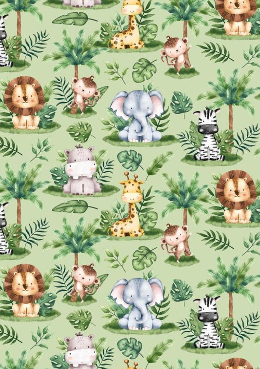 Planche A4 JUNGLE#1 impression alimentaire en sucre