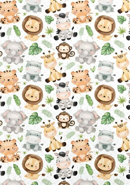 Planche A4 JUNGLE#2 impression alimentaire en sucre