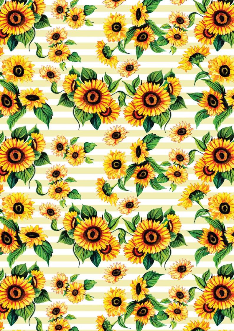 Planche A4 TOURNESOL#1 impression alimentaire en sucre